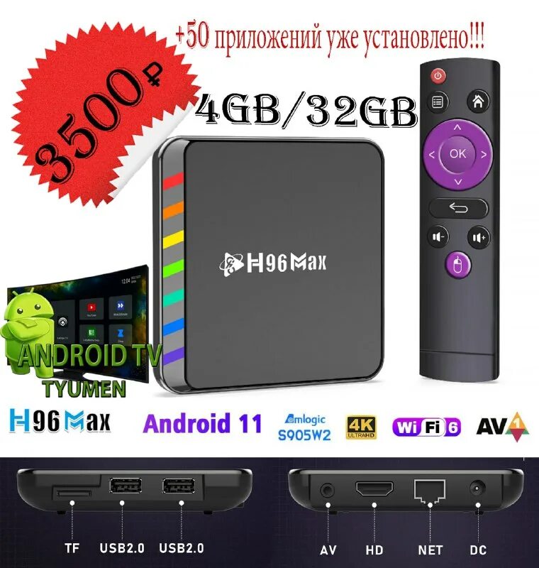 Обзор тв приставки h96 max. Обзор тв приставки h96 max