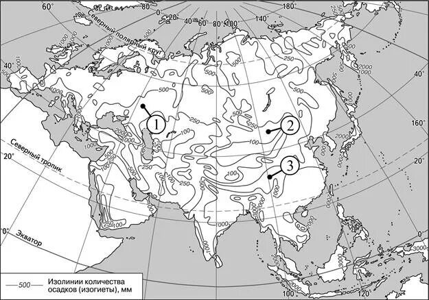 Среднегодовые количества осадков изогиеты. Изогиеты это в географии. Изогиеты на карте. Карта осадков с изогиетами. Архипелаги евразии на карте