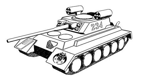 Танк т34 распечатать
