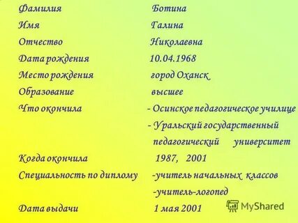 Отчество николаевна