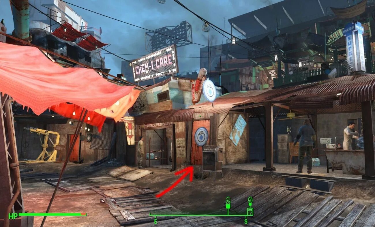 Fallout 4 изменить. Рынок даймонд сити fallout 4. fallout 4 пластический хирург даймонд сити. фоллаут 4 центр мега хирургия. рынок даймонд-сити / соломон.