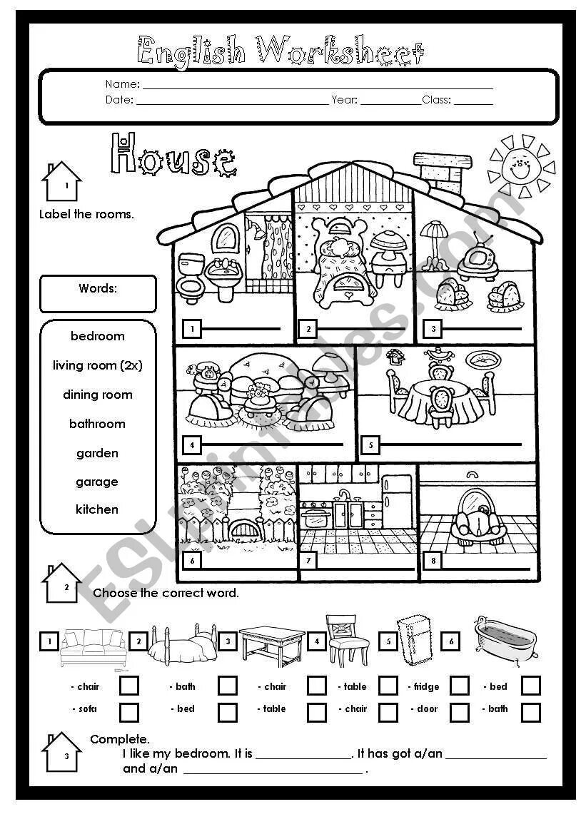 Дом Worksheets. Упражнения по теме дом на английском. Задания на тему House. Задания по теме my House.