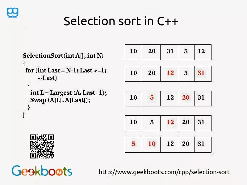 Selection sort. Сортировка выбором (selection sort). selection sort algorithm. selection sort c++.