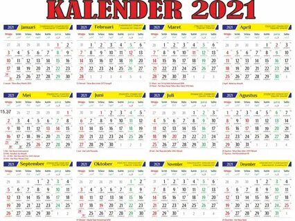 Download Kalender 2021 Indonesia PDF Lengkap - Azkadina.com.