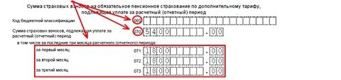 Страховые взносы отчетный период код