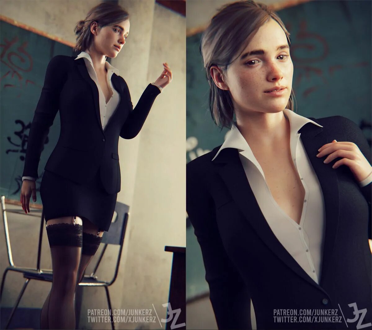 R34 teacher. Nextr3d Ellie. Элли Нур модель. Junkerz. Ellie patreon.