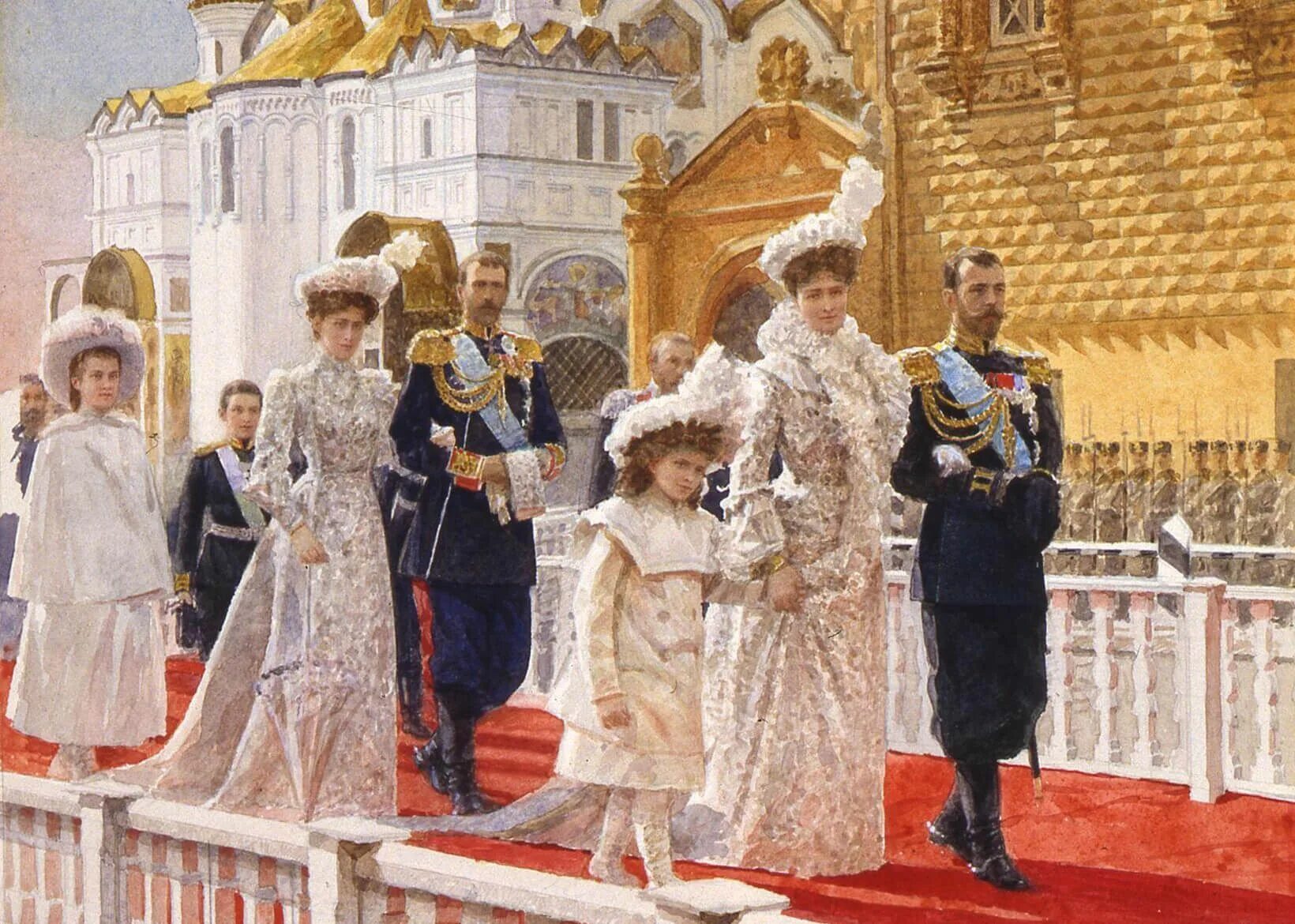 Г в романов новый. Венчание Николая 2 и Александры Федоровны картина.