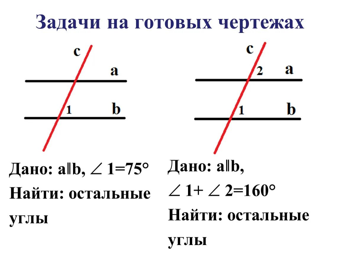 Задачи на чертежах признаки параллельности прямых. Свойства параллельных прямых 7 класс задачи на готовых чертежах. Признаки и свойства параллельности прямых 7 класс. Признаки параллельности двух прямых задачи. Признаки параллельности прямых чертежи.