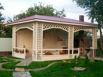 Летняя беседка для дачи