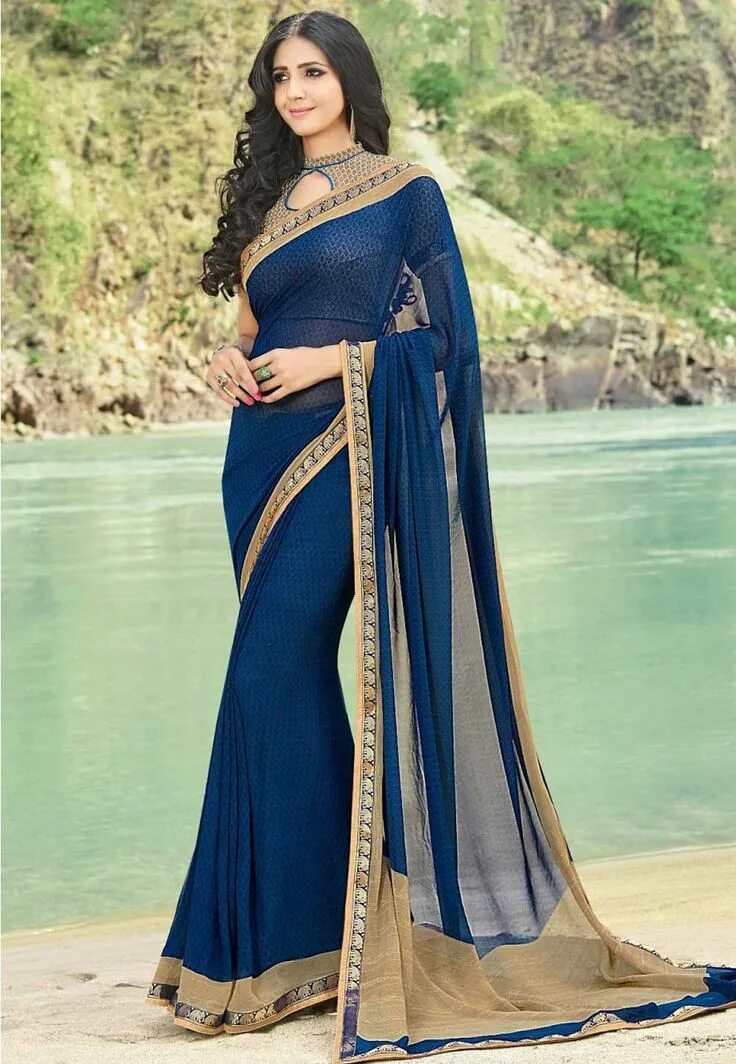 Сари платье. Вечернее платье в индийском стиле. Платье в стиле Сари. Индийское синее платье.