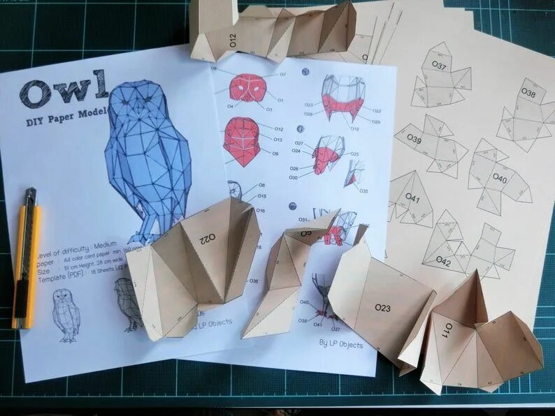 Owl Scribd Paper owls, Paper toys, Paper dolls
