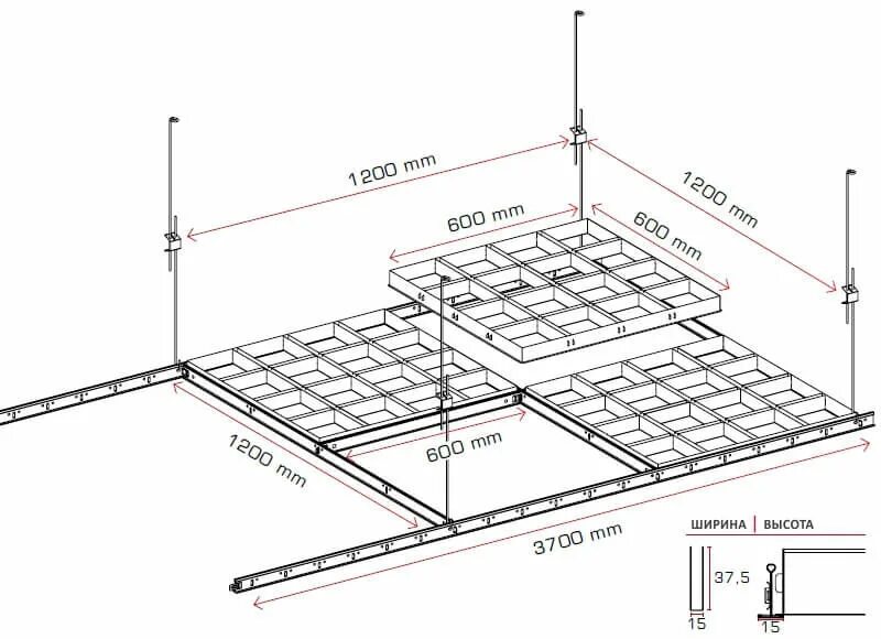 Схема сборки потолка Грильято 50х50. Монтаж Грильято gl15 100х100. Шаг крепления Грильято 100х100. Схема монтажа Грильято 75х75.