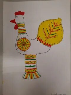 Рисунок филимоновской игрушки