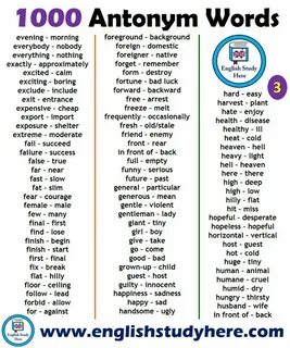 List of english words