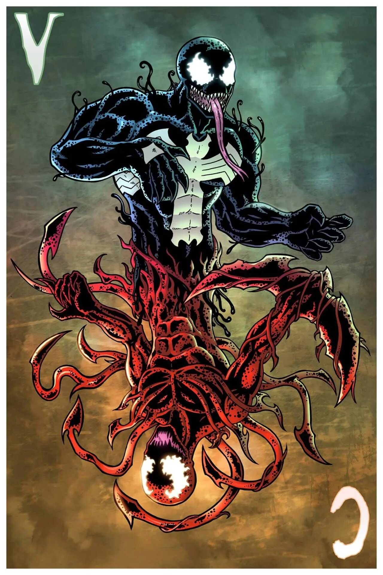 Symbiote marvel. Симбиот Токсин Марвел. Веном Карнаж Симбионт. Карнаж человек паук Токсин Веном. Симбиот Веном Карнаж Токсин.