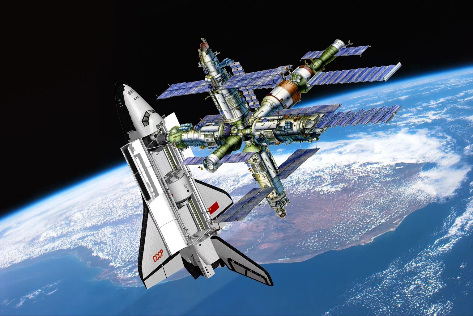 02 mir. Орбитальная станция мир 1986. Буран космический корабль и станция мир. Первая многомодульная орбитальная станция («мир»).. Мир-2 орбитальная станция.
