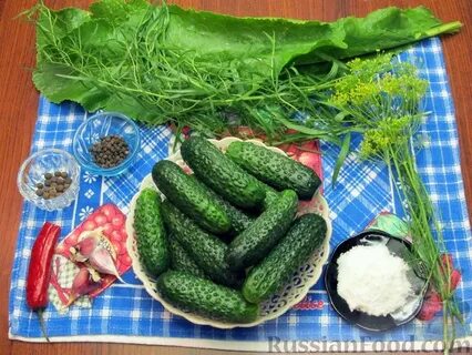 Огурцы с листьями хрена