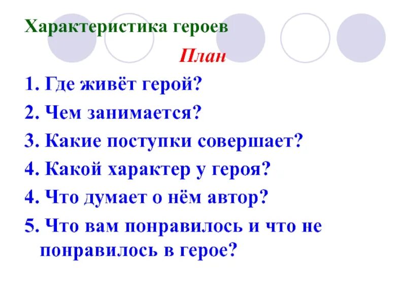 Характеристика героя 2 класс план. Характеристика героя план 5 класс. План написания характеристики героя 3 класс. Характеристика главного героя план 3 класс.