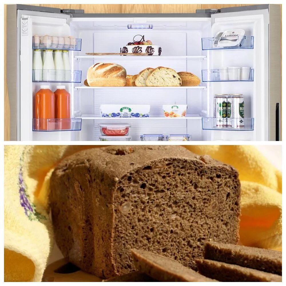 There is bread in the fridge. Хлебница для холодильника. Хлеб в холодильнике. Хранение замороженного хлеба в холодильнике. Правильное хранениехлеба в хол.