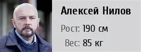 Нилов рост вес