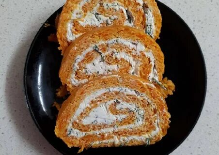 Морковный рулет с кремом