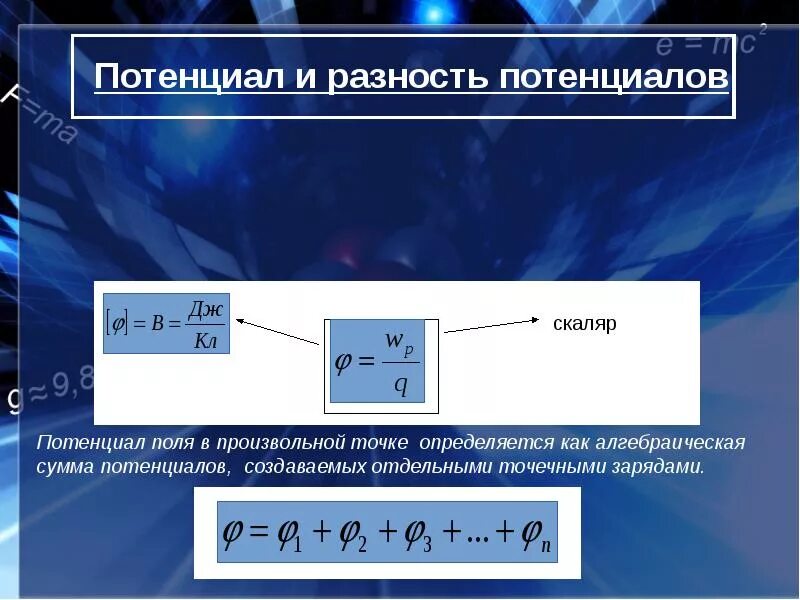 Потенциальное векторное. Разность потенциалов. Разность потенциалов химия. Как найти сумму потенциалов. Потенциал поля в произвольной точке.