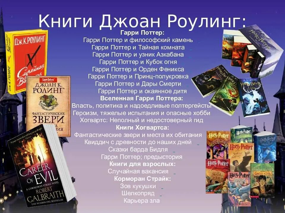 Дж роулинг книги