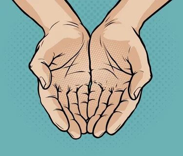Cupped hands
