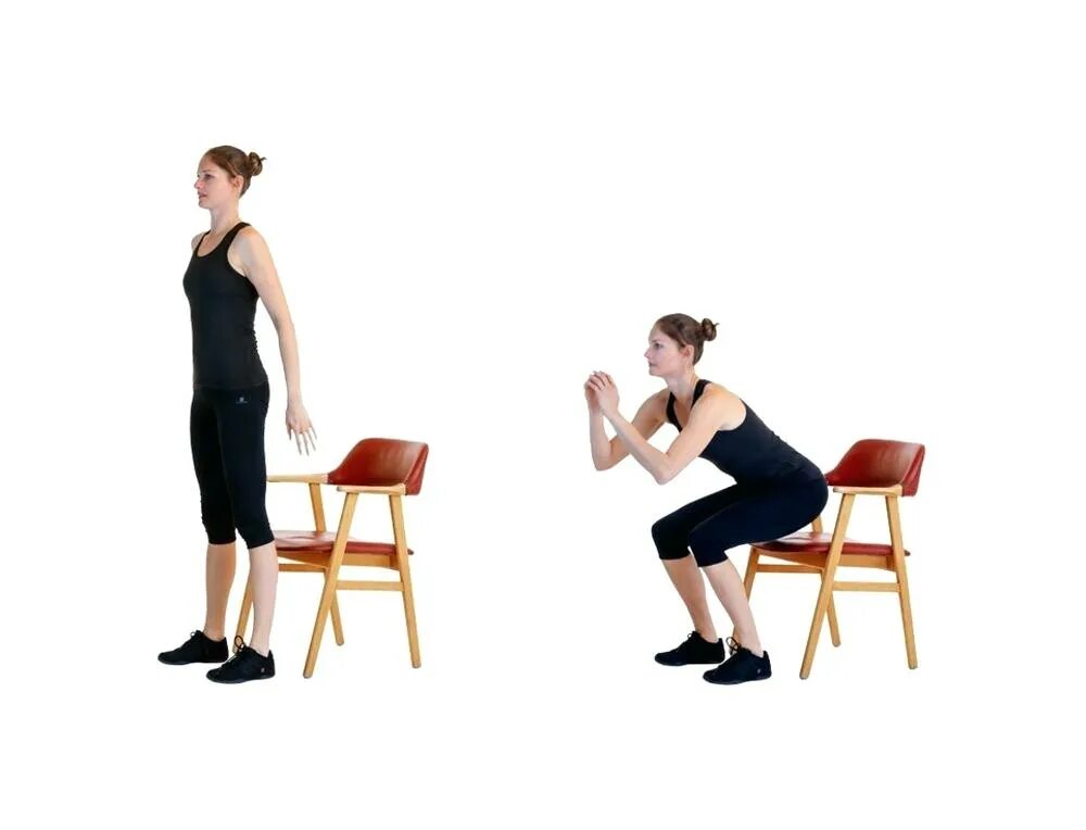 Приседание на стул упражнение. Тренировка со стулом. Приседания со стулом. Упражнения с табуретом.