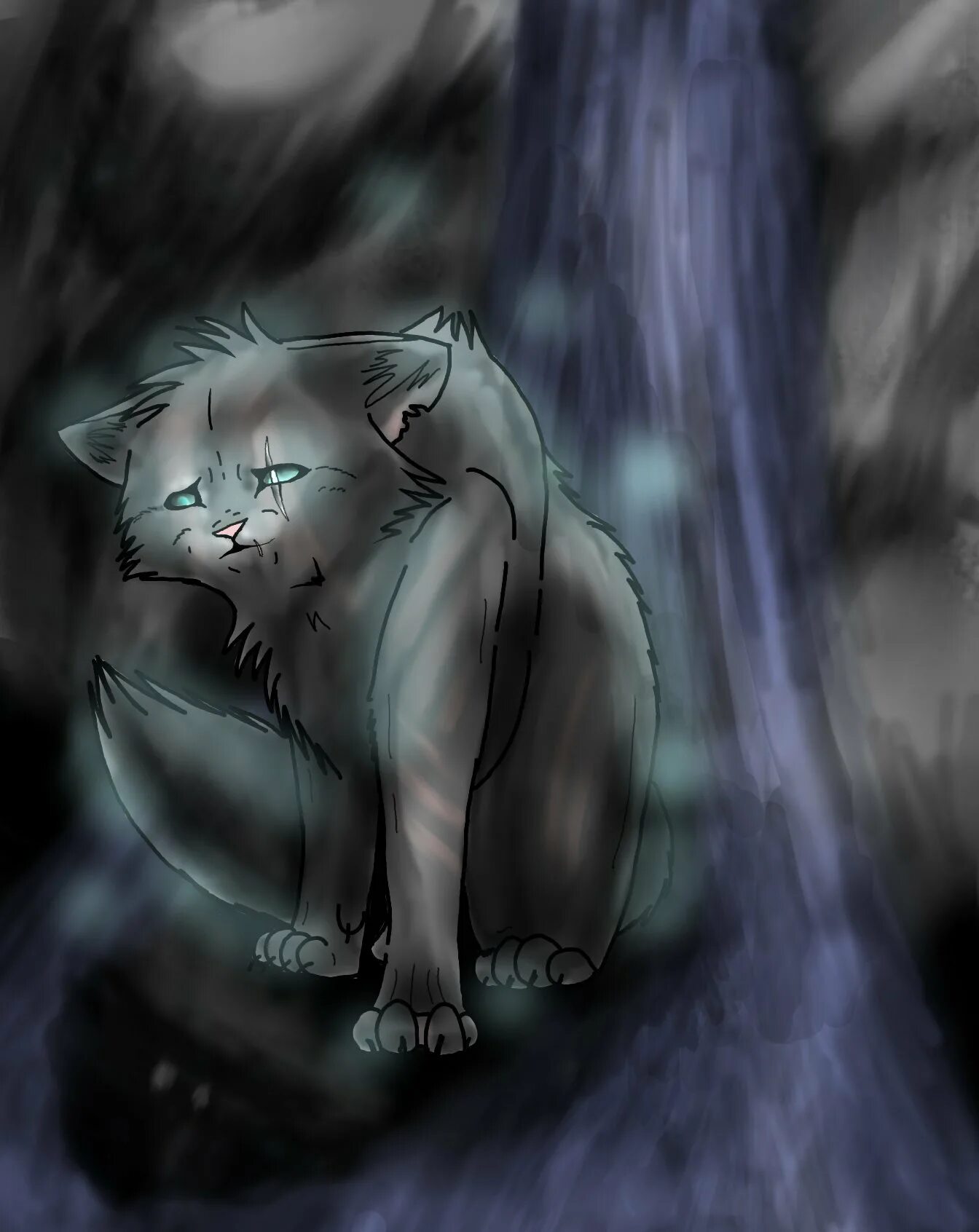 коты воители долгохвост и рыжик. коты воители самая темная ночь. коты воители арт мотылинка.