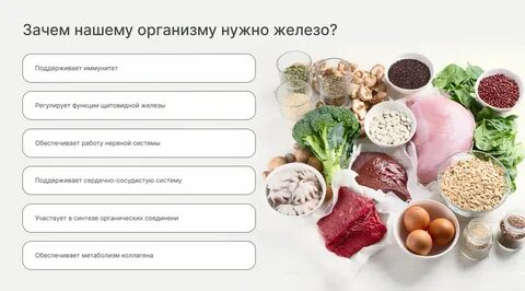 Как восполнить дефицит железа