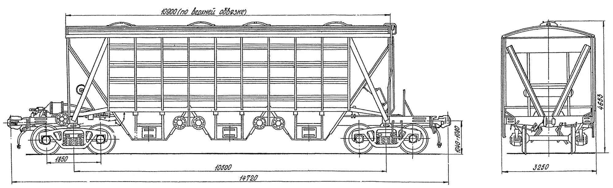 Высота железнодорожного вагона. Вагон хоппер 11-739. Вагон хоппер зерновоз чертеж. Вагон хоппер 11-739 зерновоз. ЖД вагон хоппер.