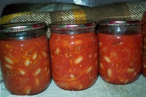 Огурцы с фасолью на зиму