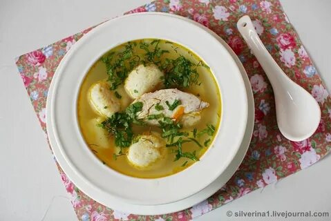 Сырный суп с клецками