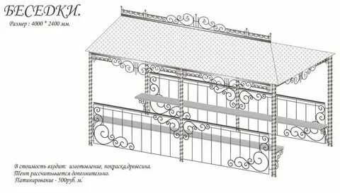 Чертеж мангал беседок