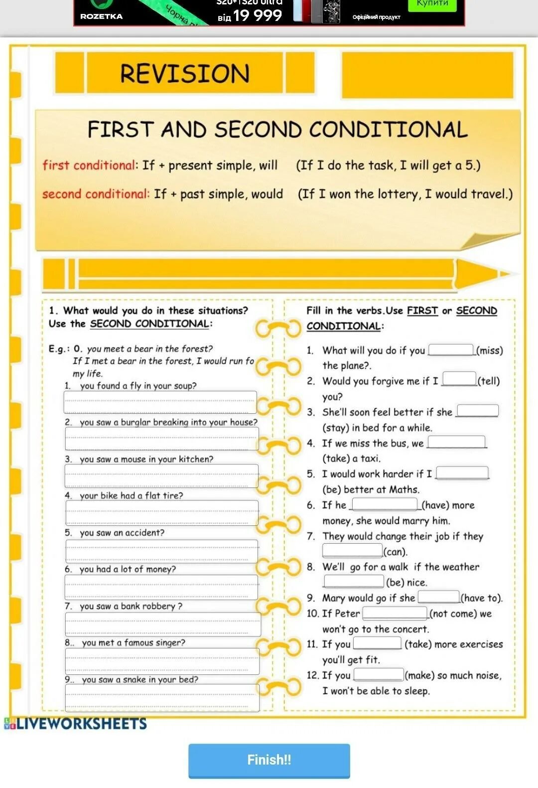 Conditionals liveworksheets. First conditional Grammar. Conditionals Worksheets. Conditional интерактивная тетрадь. 1st and 2nd conditional.