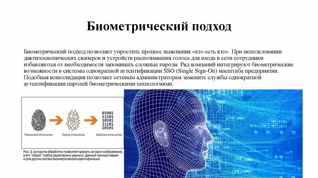 Аутентификация с использованием биометрических данных. Биометрическая аутентификация пользователя. методы биометрической аутентификации. биометрический подход это. преимущества биометрической аутентификации.