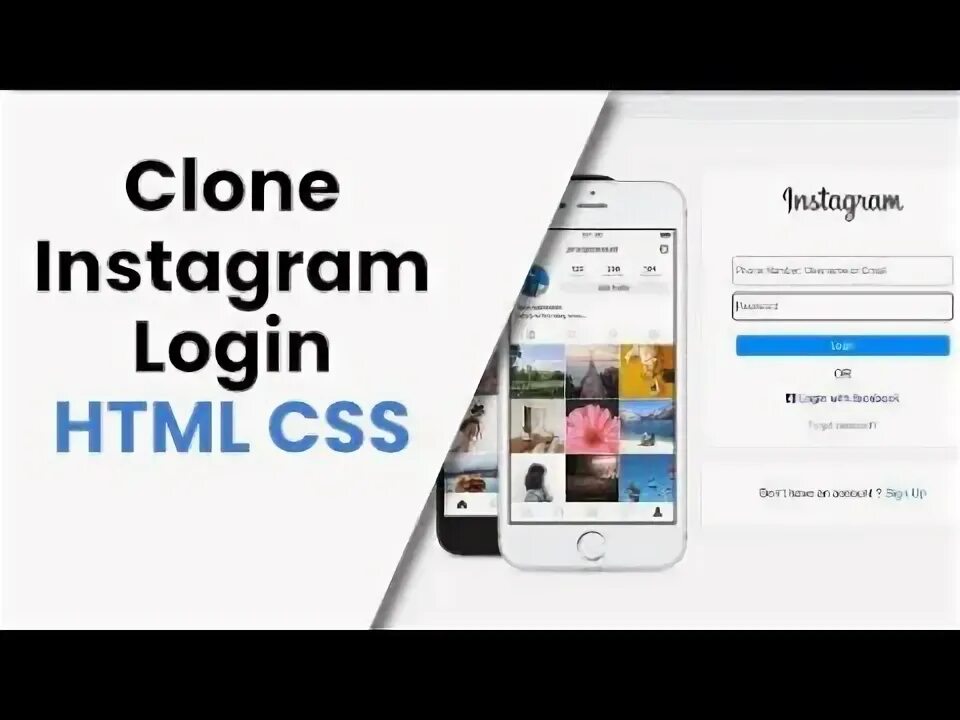 Instagram Followers Page Clone html CSS. Вход клон