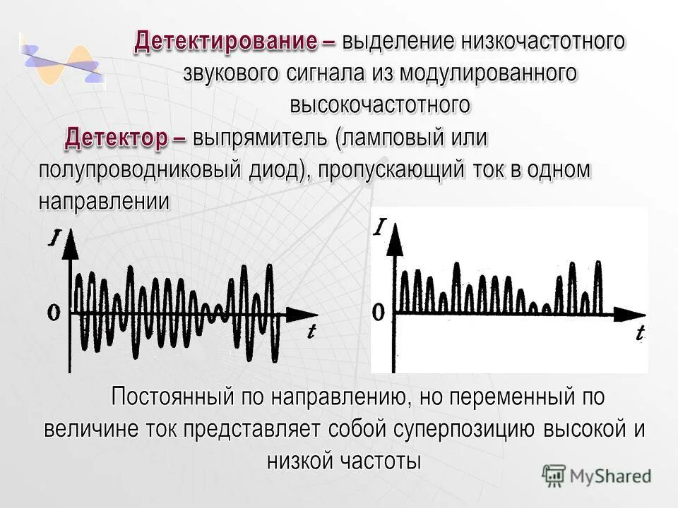 Какова несущая частота телевизионного сигнала. Схема модуляции и детектирования. Детектирования амплитуда модуляции. Детектирование сигнала. Детектирование амплитудно модулированного радиосигнала.