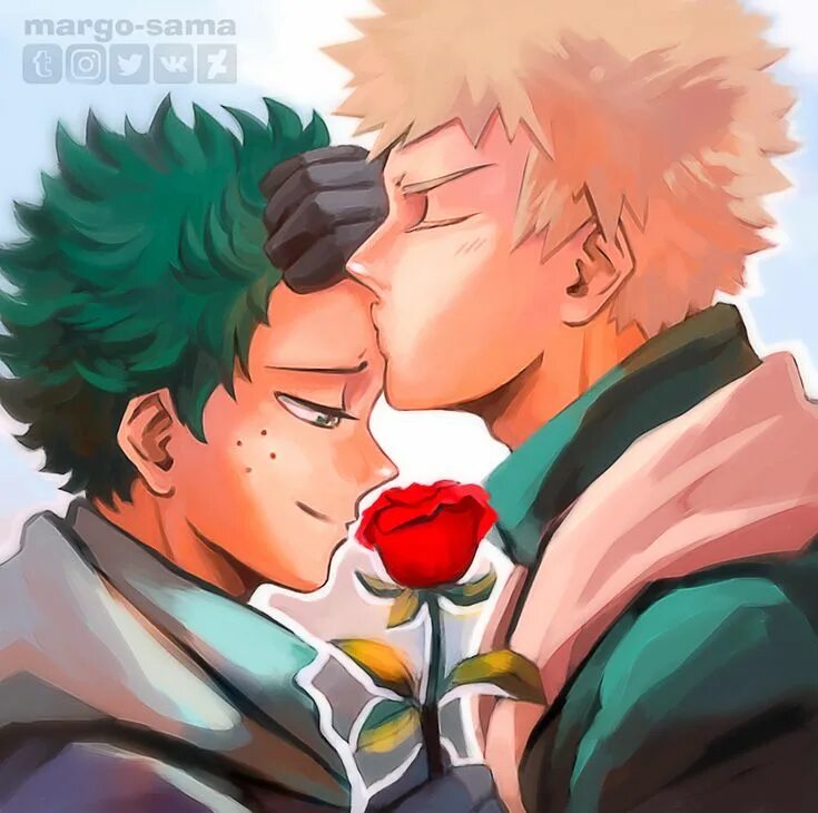 Sfw bakudeku kiss