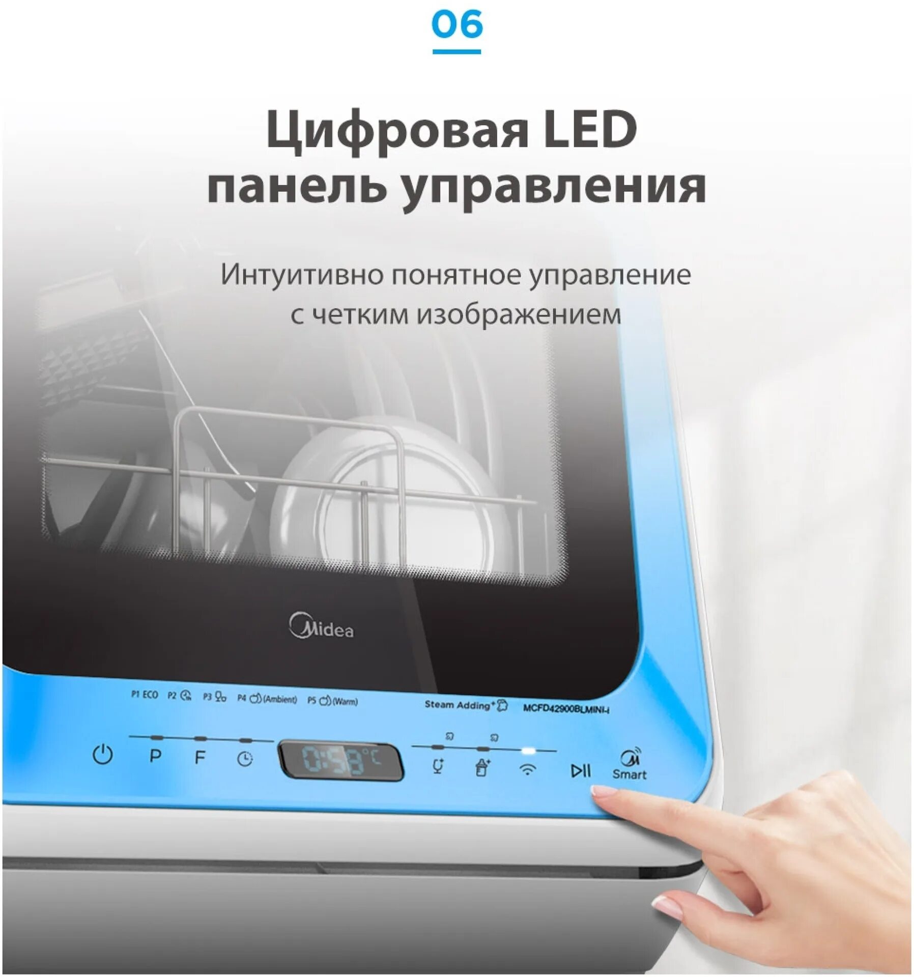 Посудомоечная машина Midea MCFD42900BLMINI i купить в Москве по низкой цене в ин