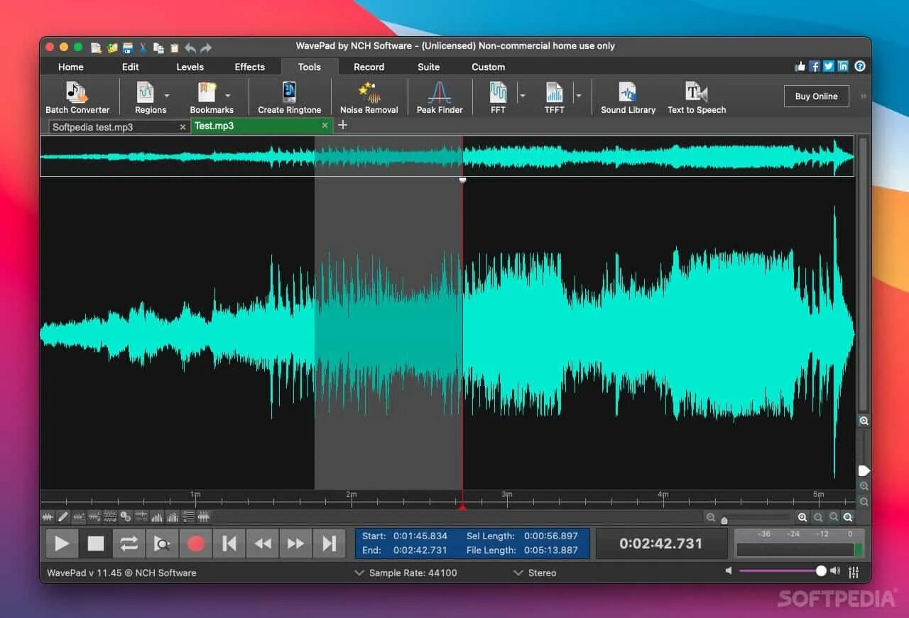 Wavepad sound editor. Редактирование аудио. аудио звук. аудиоредактор. wavepad.
