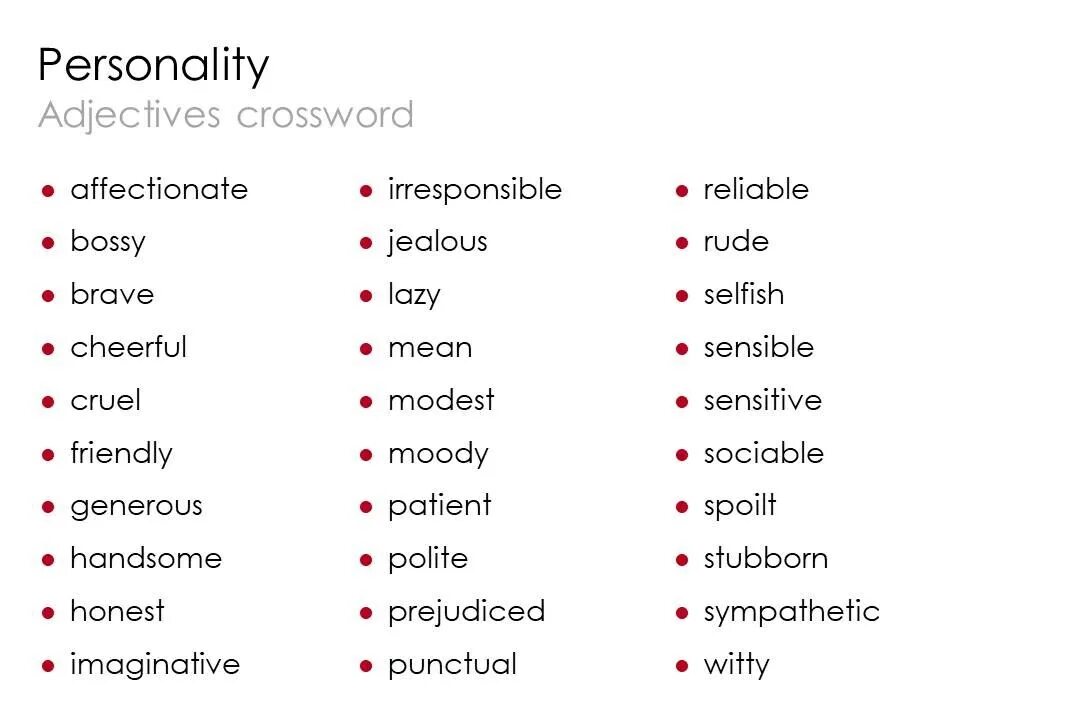 People's characteristics