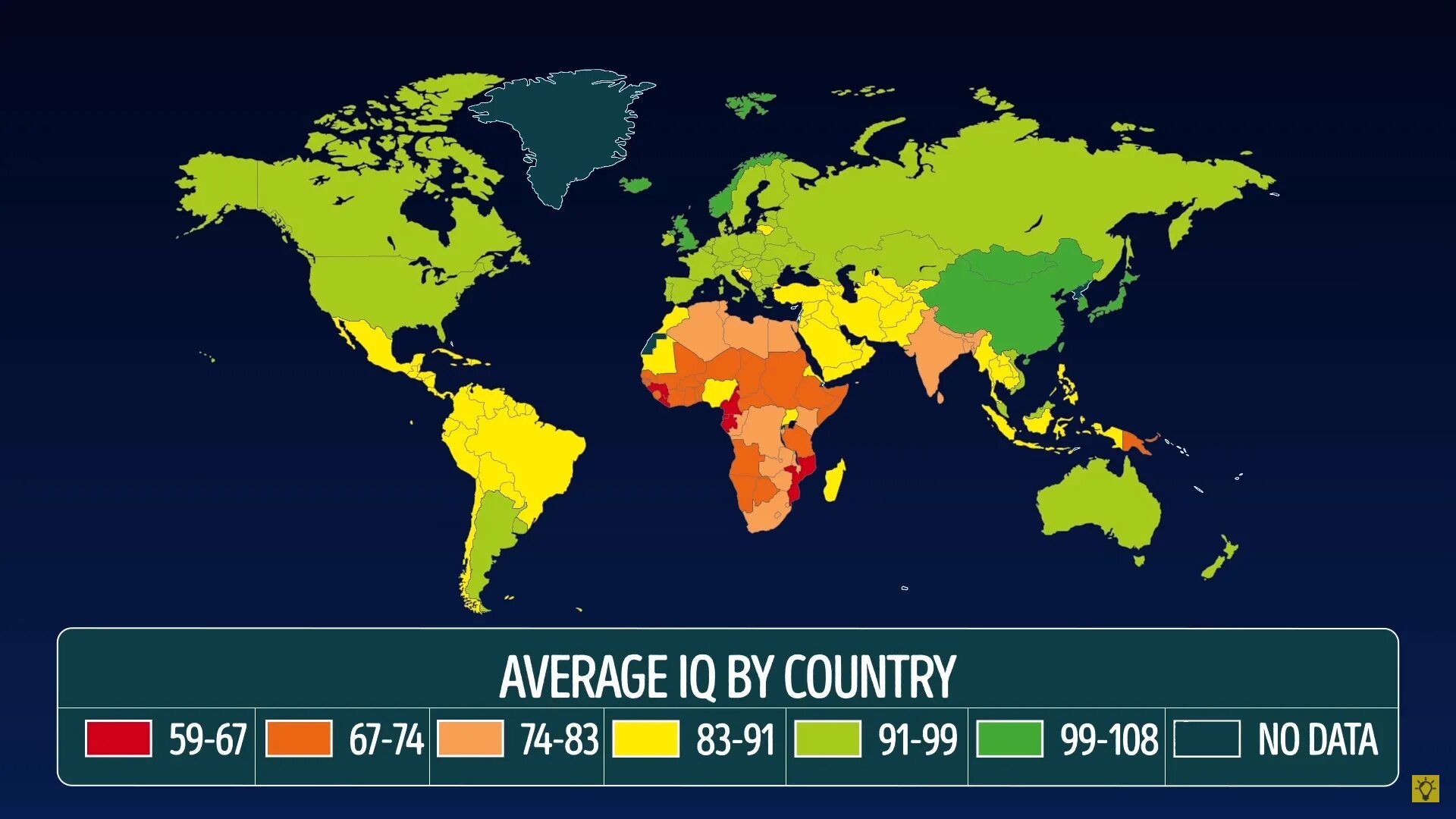 Карта IQ. Карта IQ по странам.