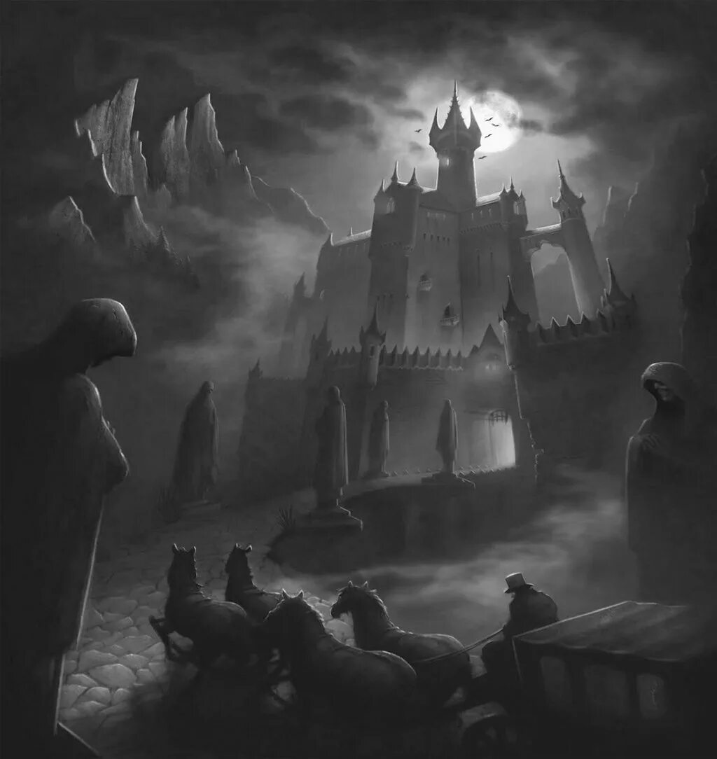 Замок Дракулы арт Готика. Замок Дракулы арт Готика вампир. Замок вампира Дракулы. Замок Дракулы в Трансильвании фэнтези.