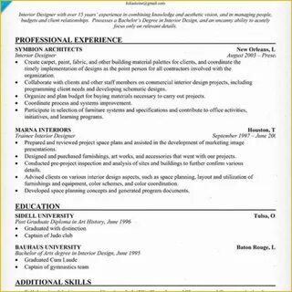 Free Interior Design Resume Templates Of Architectural Designer Resume 