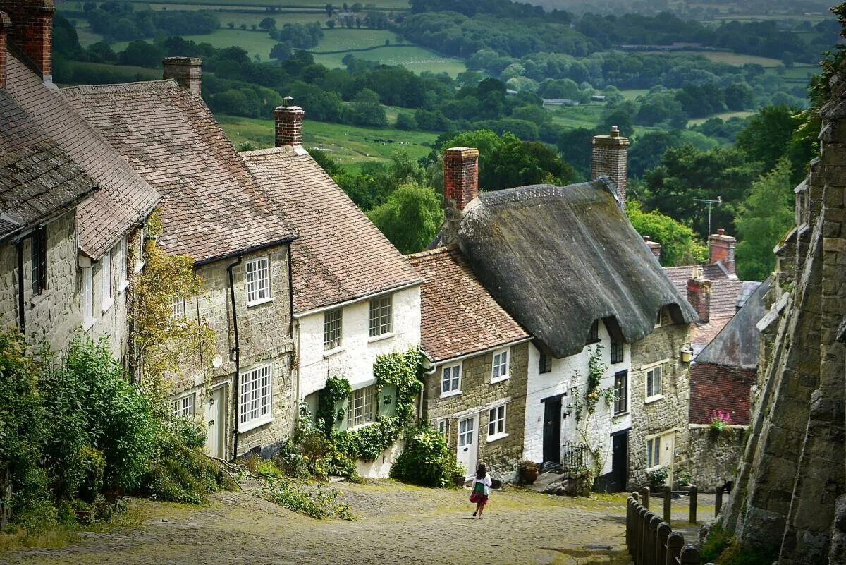 English village. Деревня Бибери Великобритания. Шефтсбери, Дорсет, Англия. Графство Уилтшир Великобритания. Кингз Эббот Англия деревня.