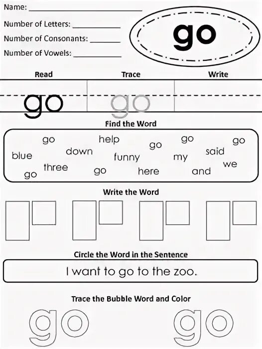 Word to go. Sight words worksheets go. sight word where worksheet. blue sight words worksheet.