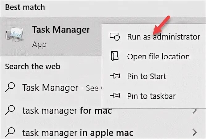 Running as administrator