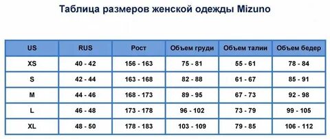 Размерная сетка 44